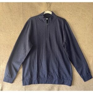 Criquet Quarter-Zip Pullover Sweatshirt Mens XL Heather Blue Golf Mock Neck NWT